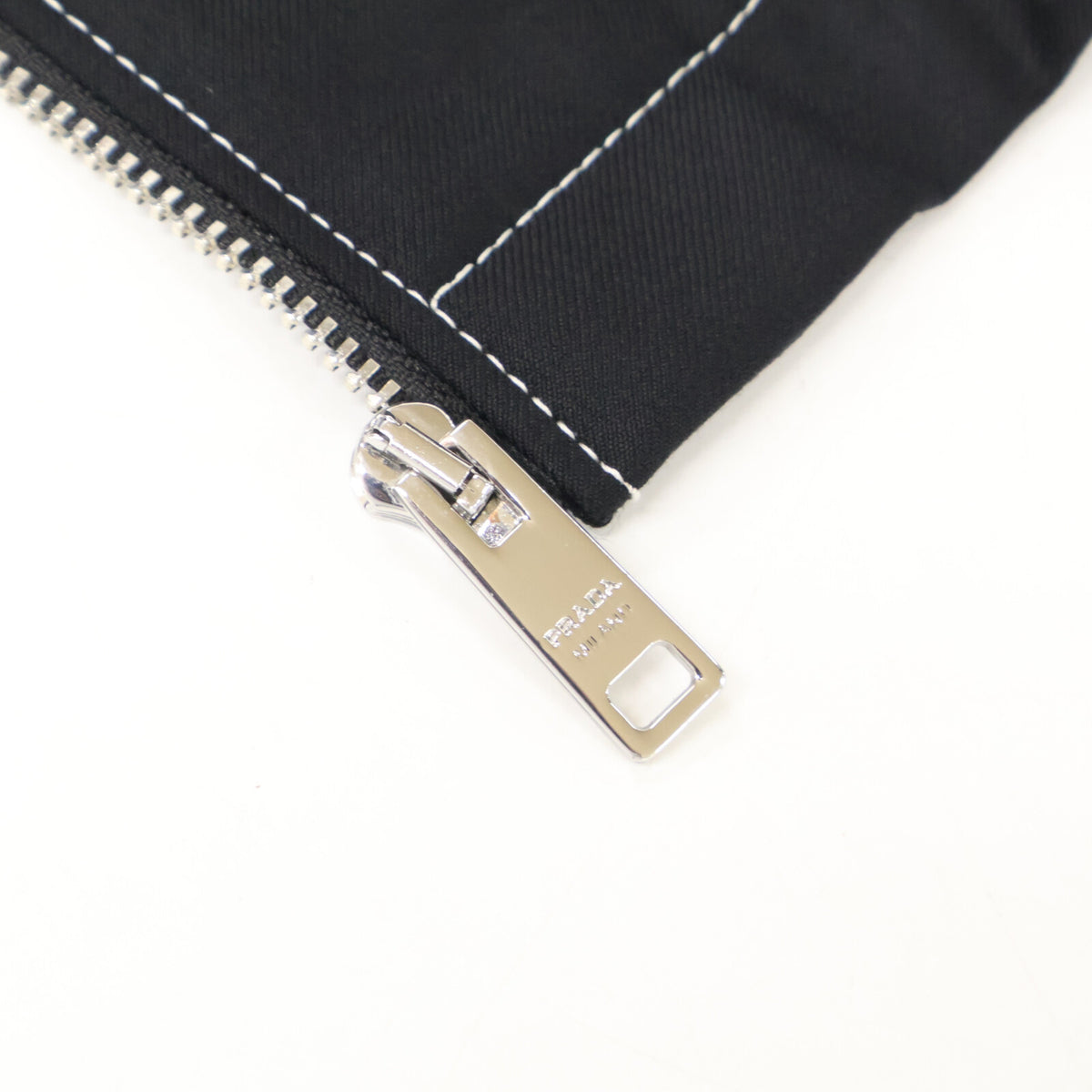 PRADA Black Back Triangle Wool Zip-Up Jacket Size L