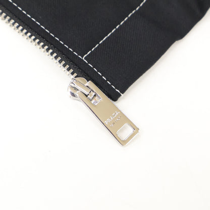 PRADA Black Back Triangle Wool Zip-Up Jacket Size L