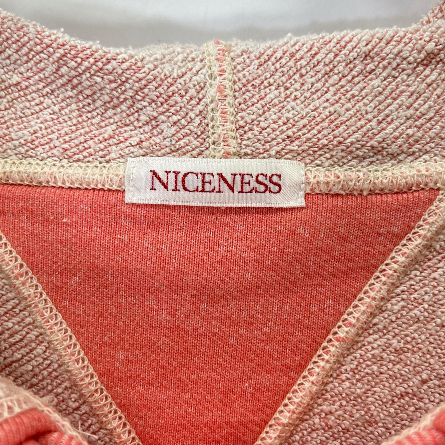 NICENESS 24SS Silk Cotton Pullover Hoodie Pink Size L