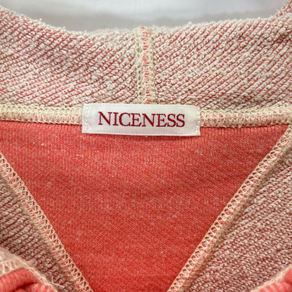 NICENESS 24SS Silk Cotton Pullover Hoodie Pink Size L