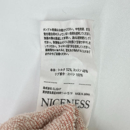 NICENESS 24SS Silk Cotton Pullover Hoodie Pink Size L