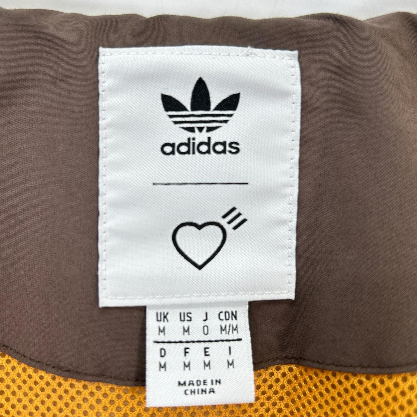 adidas x Human Made Windbreaker Jacket Brown/Orange Size M