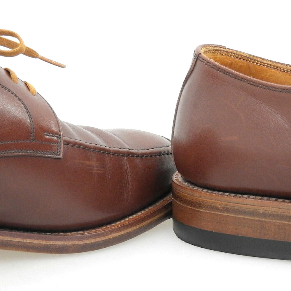 SCOTCH GRAIN H-2013 Leather U-Tip Shoes Brown Sneakers Size 24.5