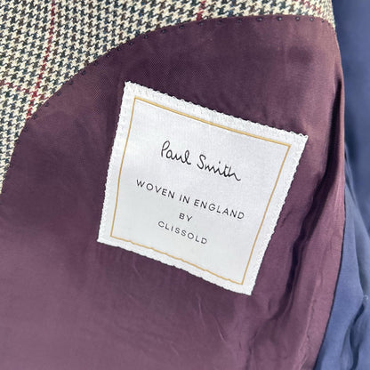PaulSmith Bower Roebuck Houndstooth Wool Pants Brown Size 32