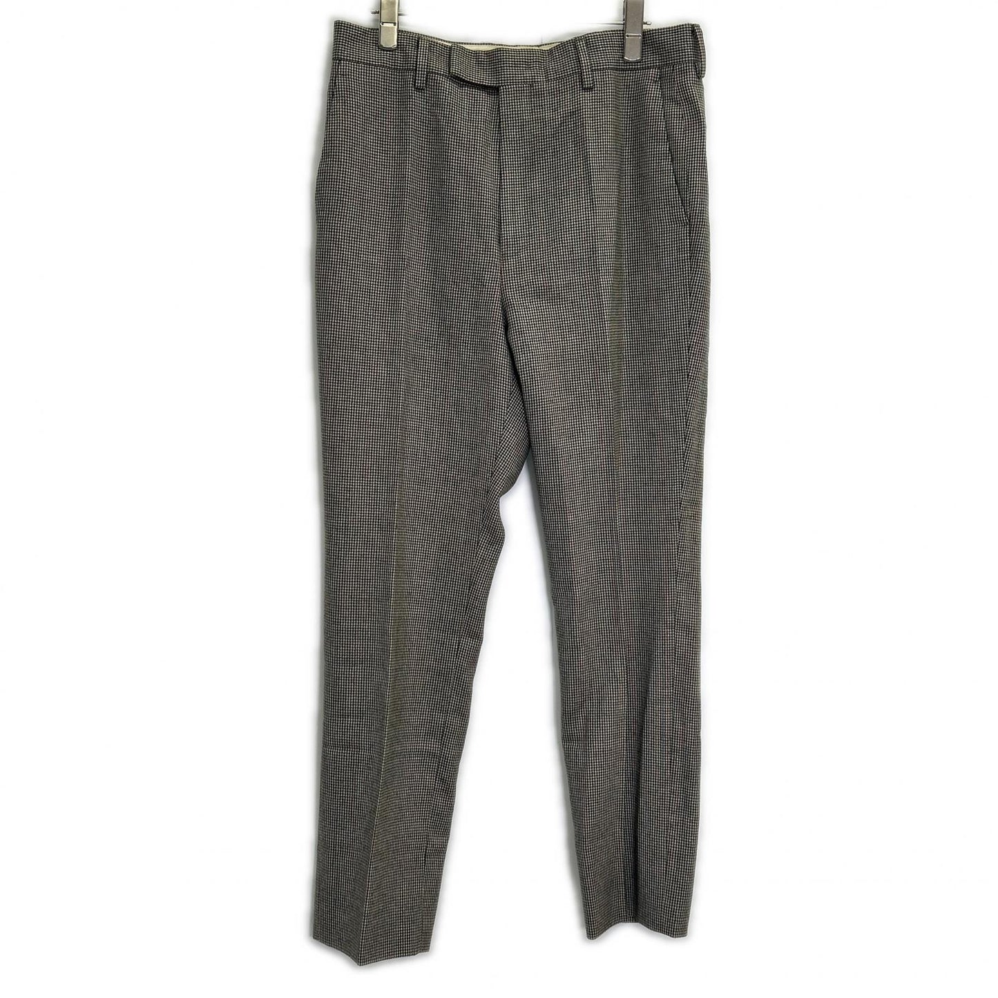 PaulSmith Bower Roebuck Houndstooth Wool Pants Brown Size 32