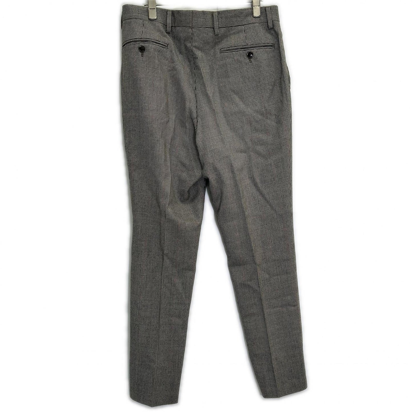 PaulSmith Bower Roebuck Houndstooth Wool Pants Brown Size 32