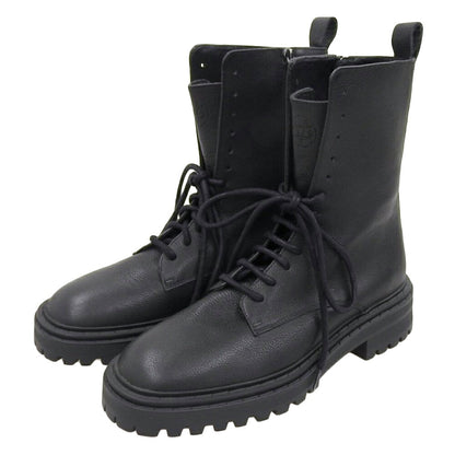 Massimo Dutti Lace-Up Leather Boots Black Size EU 41