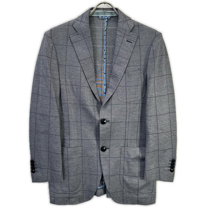ETRO Nuovo Jersey Check 2B Blazer Gray Size 44
