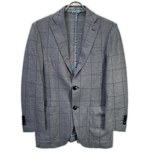 ETRO Nuovo Jersey Check 2B Blazer Gray Size 44