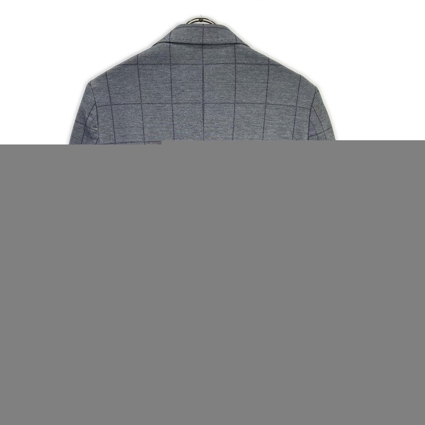 ETRO Nuovo Jersey Check 2B Blazer Gray Size 44