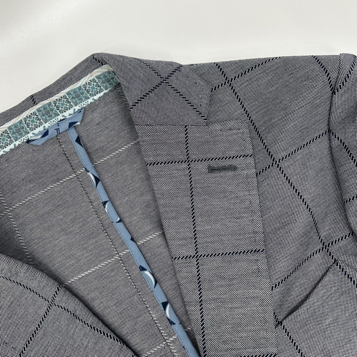 ETRO Nuovo Jersey Check 2B Blazer Gray Size 44