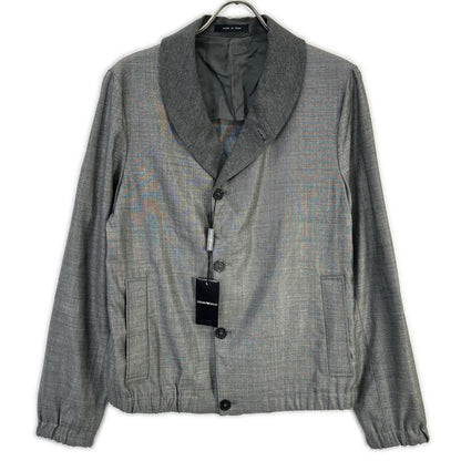 EMPORIOARMANI T1R520 Wool Silk Shawl Jacket Gray Size 46