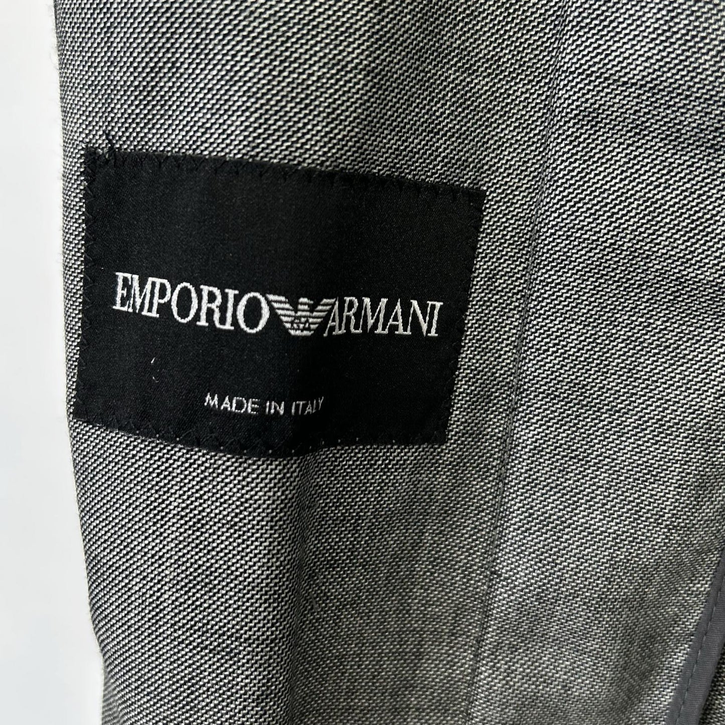 EMPORIOARMANI T1R520 Wool Silk Shawl Jacket Gray Size 46