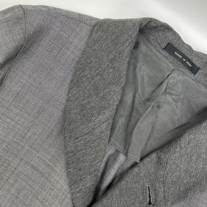 EMPORIOARMANI T1R520 Wool Silk Shawl Jacket Gray Size 46