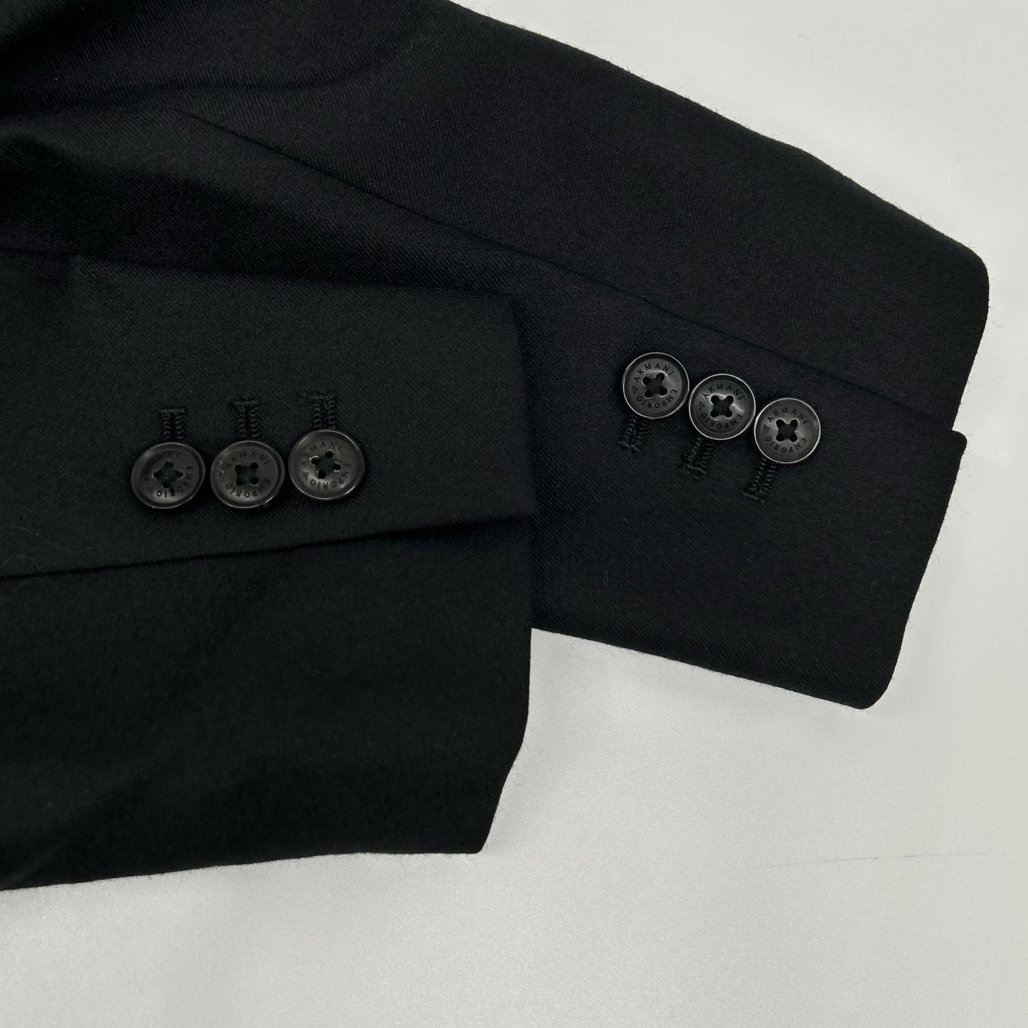 EMPORIOARMANI Black Wool 2B Blazer Size 46