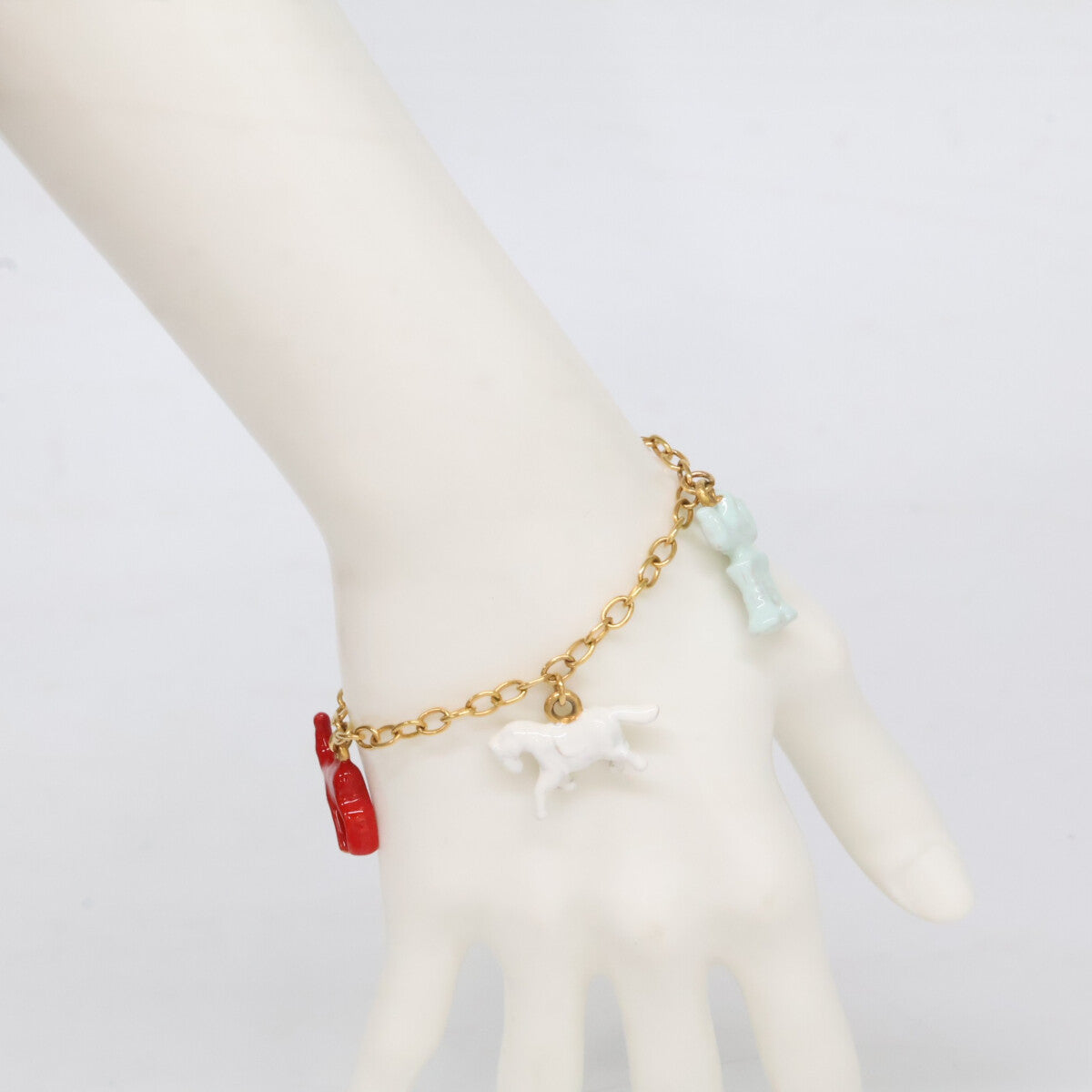 MARNI Animal Charm Chain Gold Multicolor Size ONE SIZE