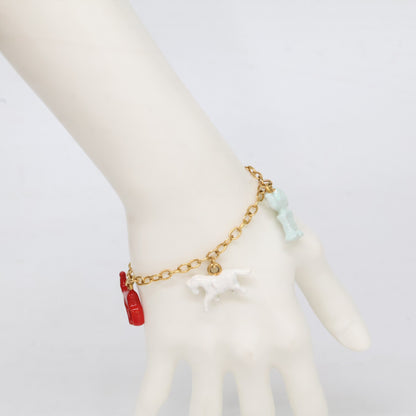 MARNI Animal Charm Chain Gold Multicolor Size ONE SIZE