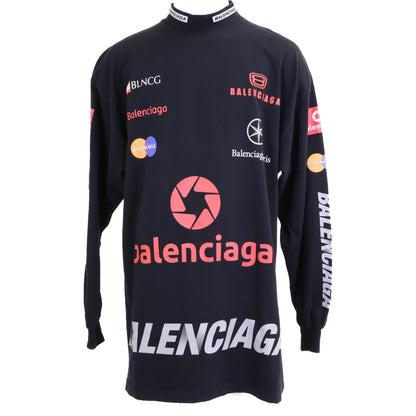 BALENCIAGA 23 Top League Damaged T-Shirt Black Size L