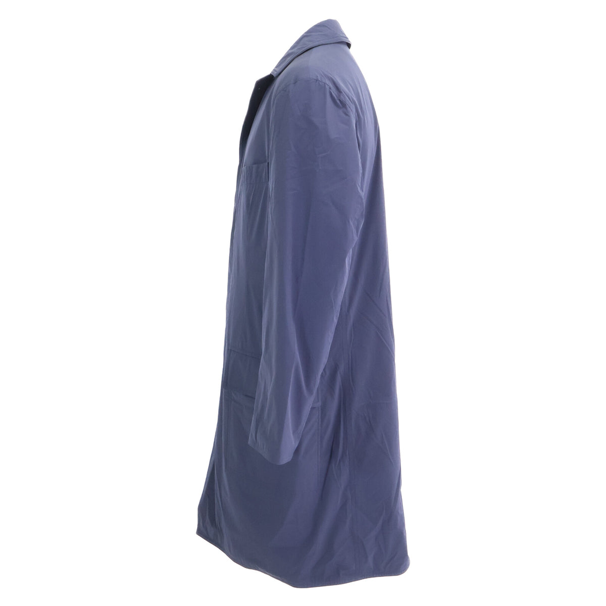 HERMES Navy Fly Front Chester Coat Size 48