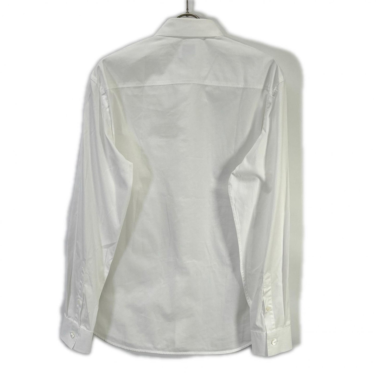 BURBERRY TB Monogram Cotton Button Down Shirt White Size M