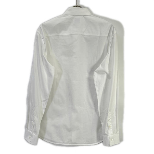 BURBERRY TB Monogram Cotton Button Down Shirt White Size M