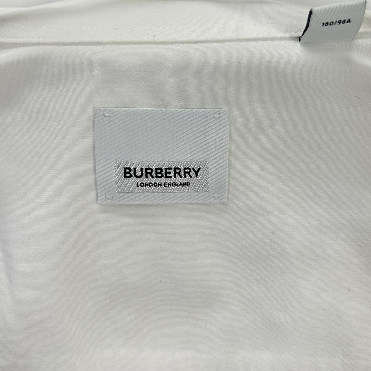 BURBERRY TB Monogram Cotton Button Down Shirt White Size M