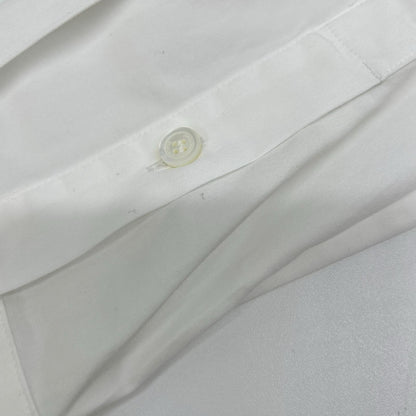 BURBERRY TB Monogram Cotton Button Down Shirt White Size M