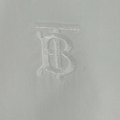 BURBERRY TB Monogram Vintage Check Poplin Shirt White Size M