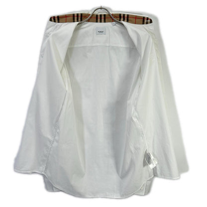 BURBERRY TB Monogram Vintage Check Poplin Shirt White Size M