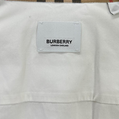BURBERRY TB Monogram Vintage Check Poplin Shirt White Size M