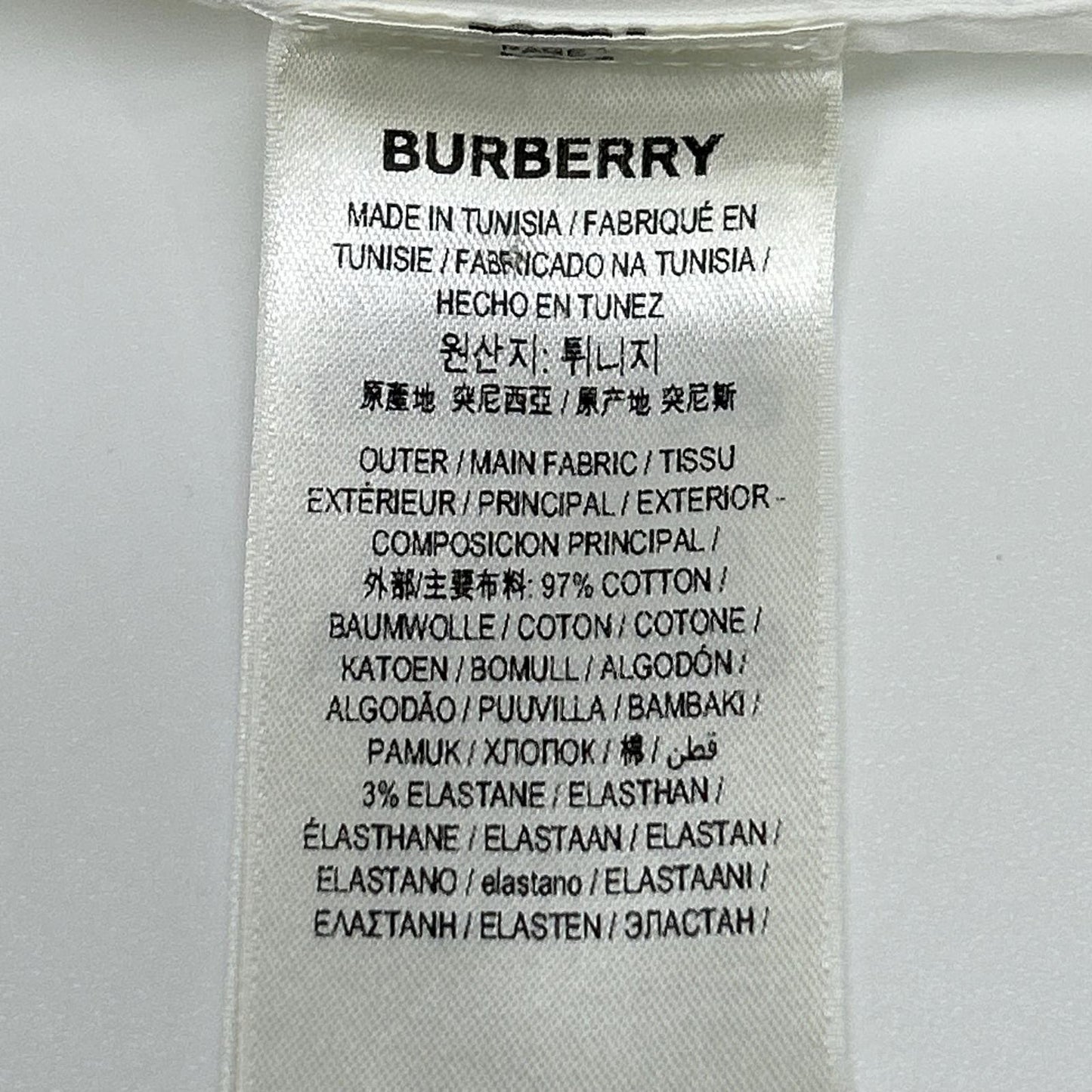 BURBERRY TB Monogram Vintage Check Poplin Shirt White Size M