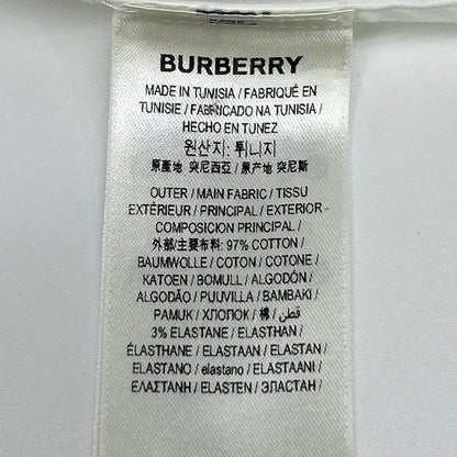 BURBERRY TB Monogram Vintage Check Poplin Shirt White Size M