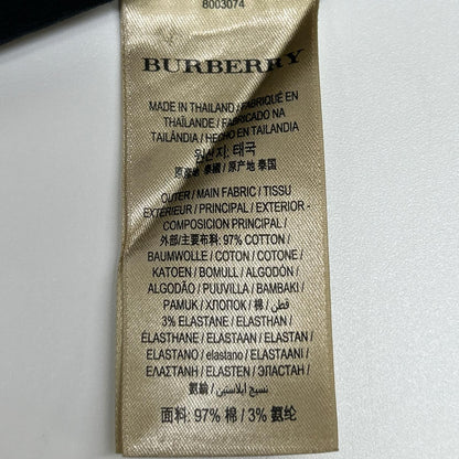 BURBERRY Logo Embroidered Vintage Check Shirt Black Size M