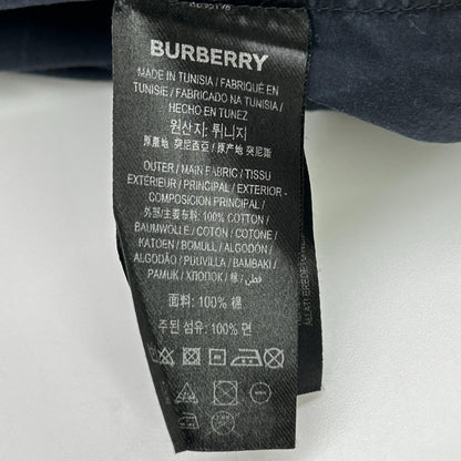 BURBERRY Stripe Logo Line Cotton Shirt Black Size M
