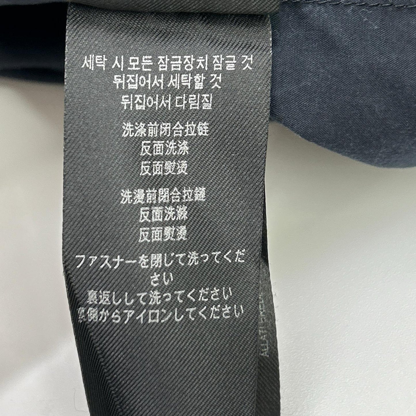 BURBERRY Stripe Logo Line Cotton Shirt Black Size M