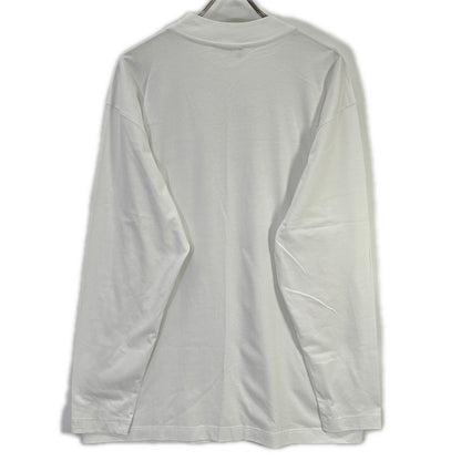 MARNI Logo Embroidered Mock Neck Long Top White Size 48
