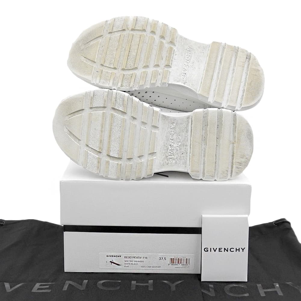 GIVENCHY Spectre Low Calf Sneakers White/Black Size 37.5