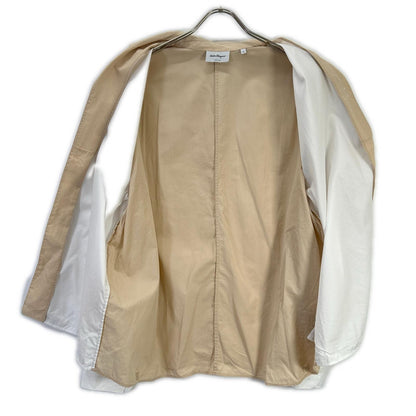 SalvatoreFerragamo Bicolor Open Collar Shirt Multi Size M