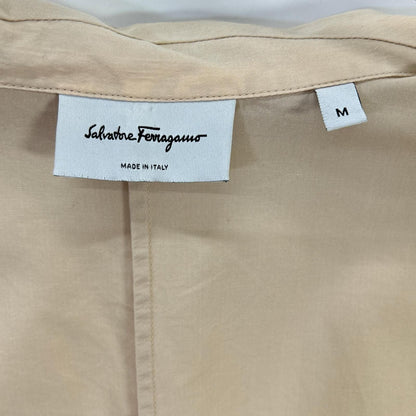 SalvatoreFerragamo Bicolor Open Collar Shirt Multi Size M