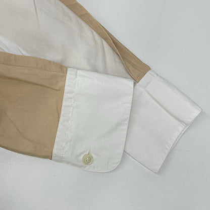 SalvatoreFerragamo Bicolor Open Collar Shirt Multi Size M