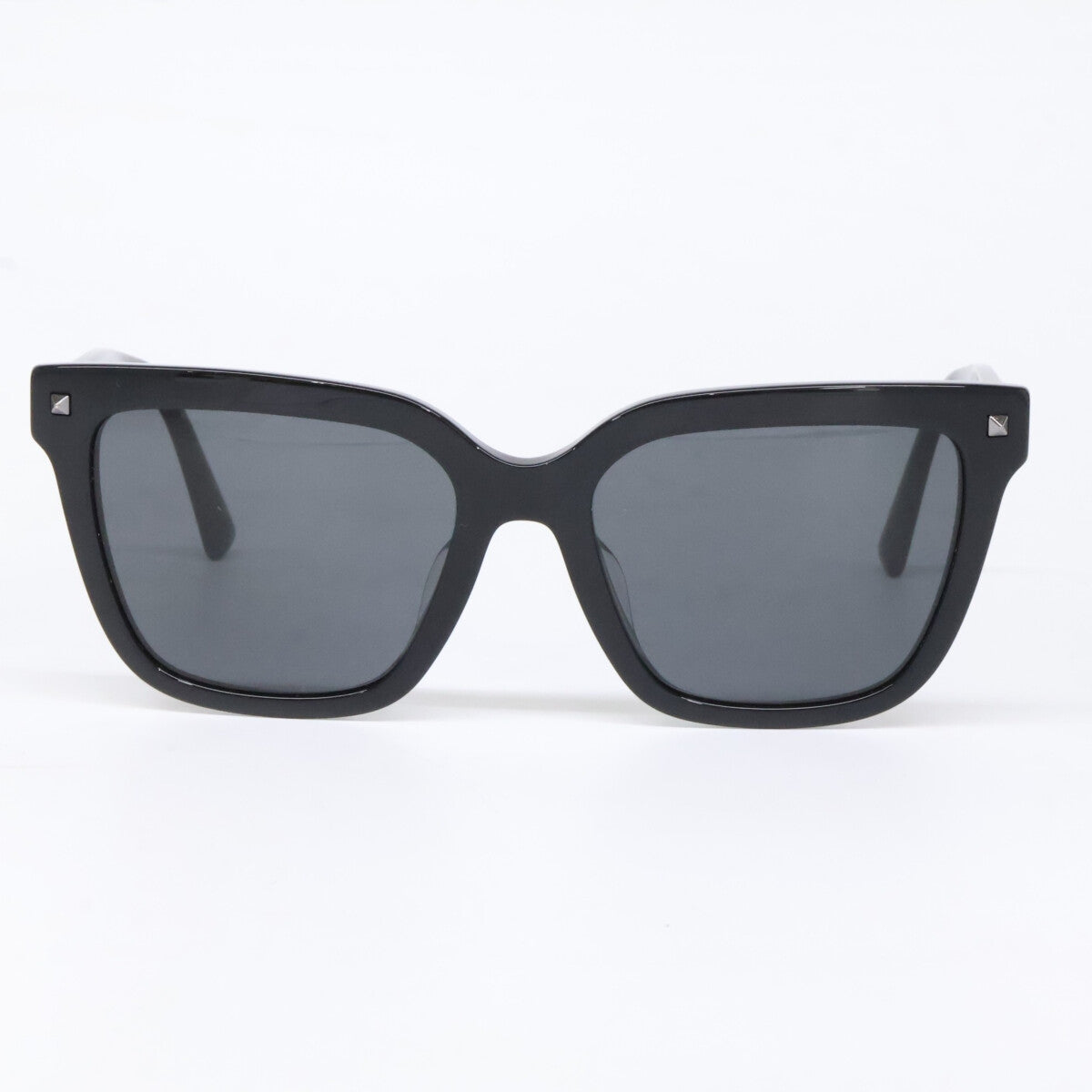 VALENTINO VLTN Rockstud Square Sunglasses Black Size 55x18
