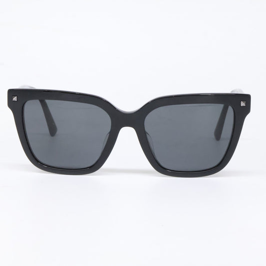VALENTINO VLTN Rockstud Square Sunglasses Black Size 55x18