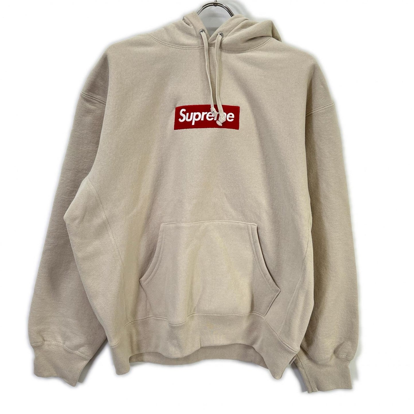 Supreme 24AW Box Logo Hooded Sweatshirt Beige Size M