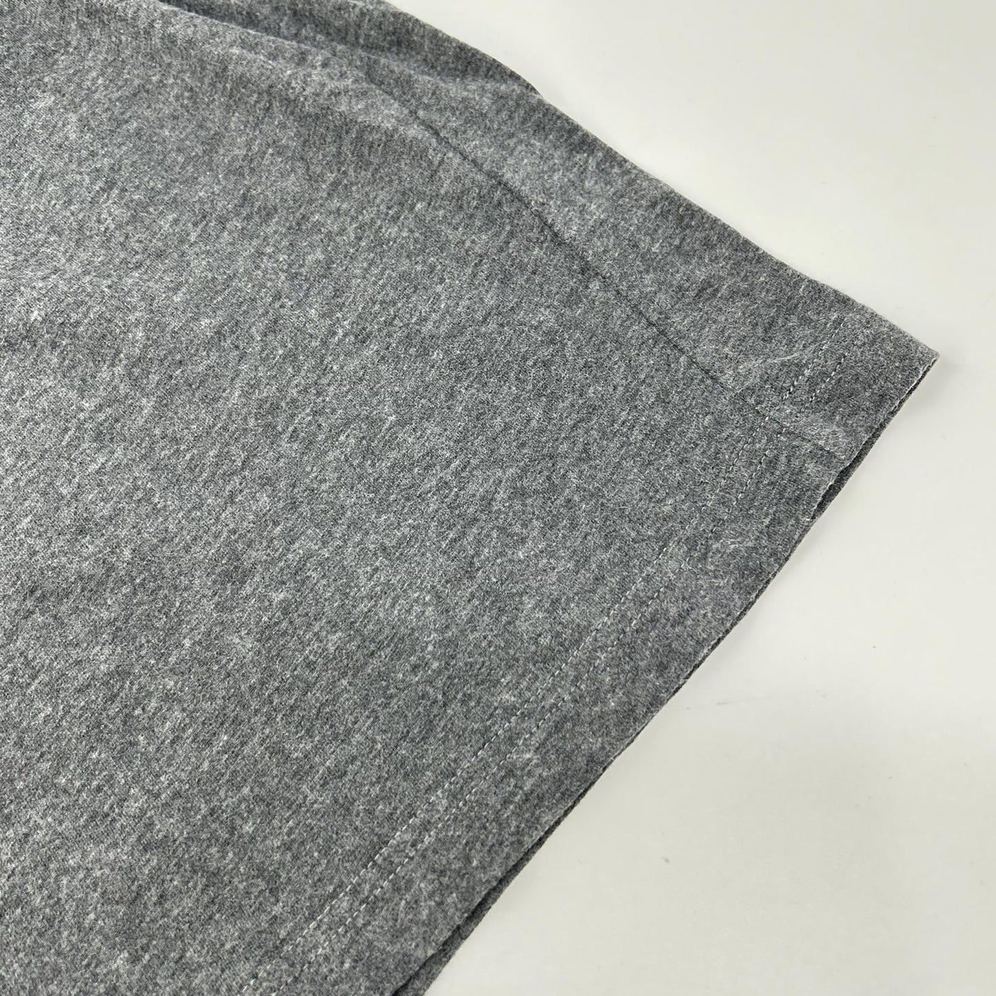 MONCLER Leather Patch Logo Print Long T-Shirt Gray Size L