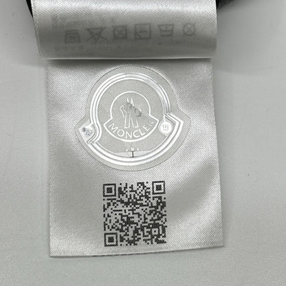 MONCLER Leather Patch Logo Print Long T-Shirt Gray Size L