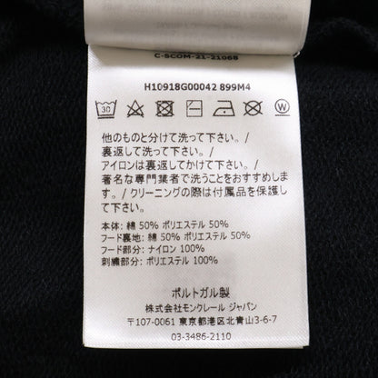 MONCLER BORN TO PROTECT Cotton Nylon Zip Hoodie Black Size L