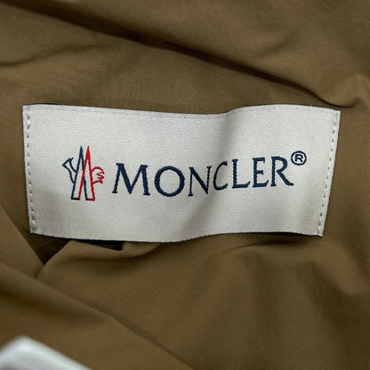 MONCLER Bermuda Nylon Rubber Logo Side Shorts Beige Pants Size 48