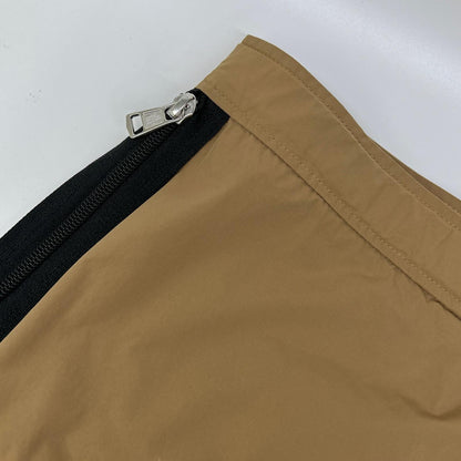 MONCLER Bermuda Nylon Rubber Logo Side Shorts Beige Pants Size 48