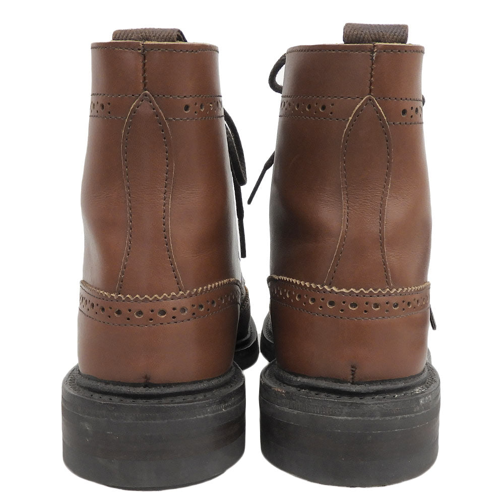 Tricker's Malton Medallion Wingtip Boots Brown Size 5.5