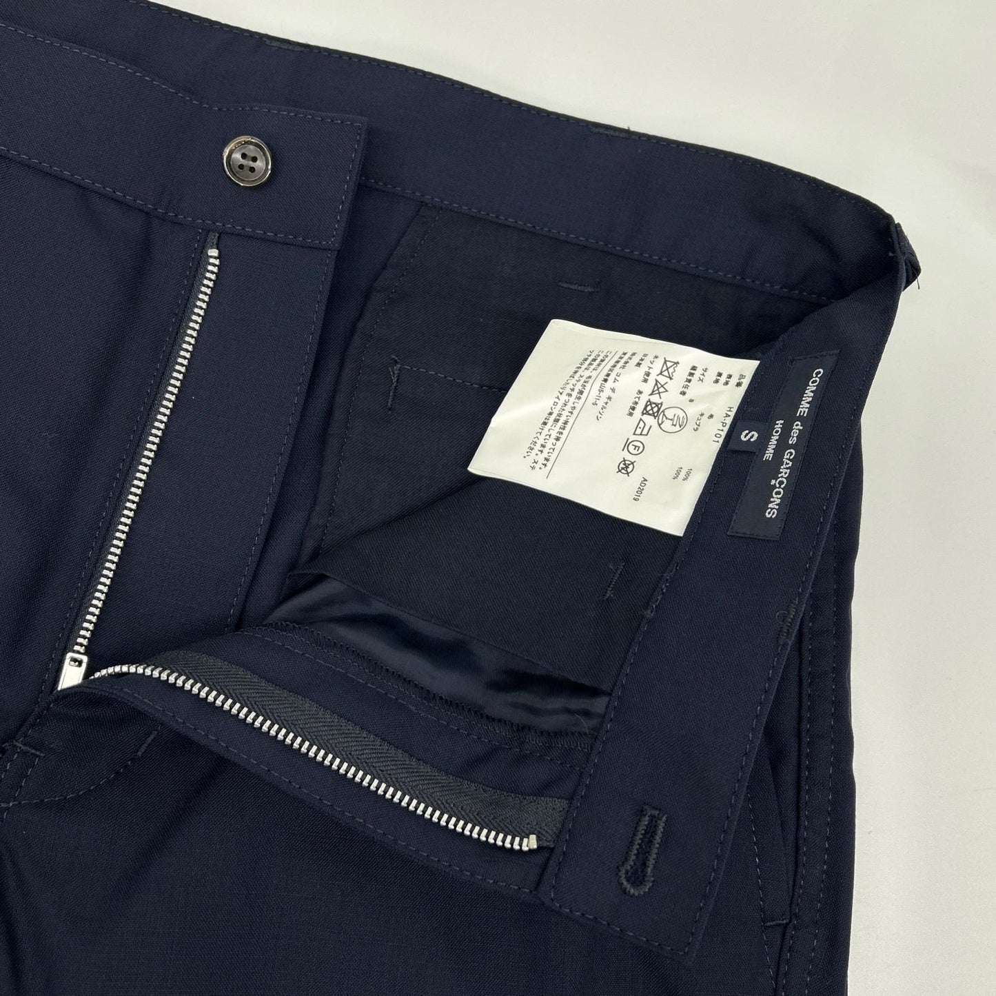 COMMEdesGARCONS HOMME Wool Stitch Slacks Pants Navy Size S